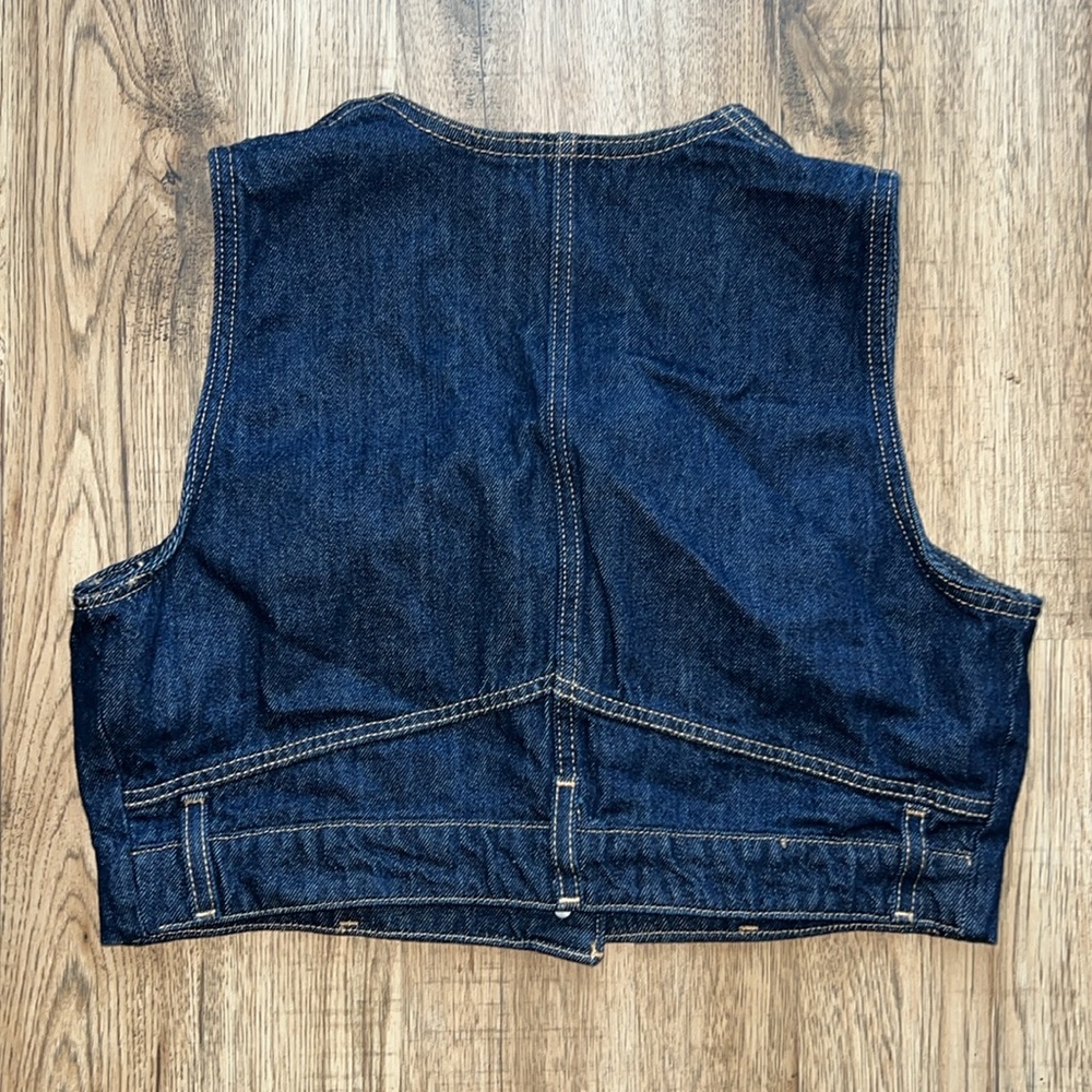 NEW! Zara Dark Denim TRF Vest - Picture 13 of 13